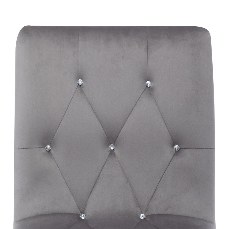 Chaise de bureau ergonomique en velours, gris