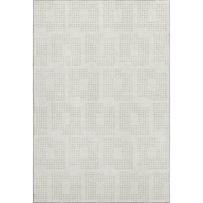 Premium Machine Washable Prisco Ivory Rug, Rectangle 10' x 14'