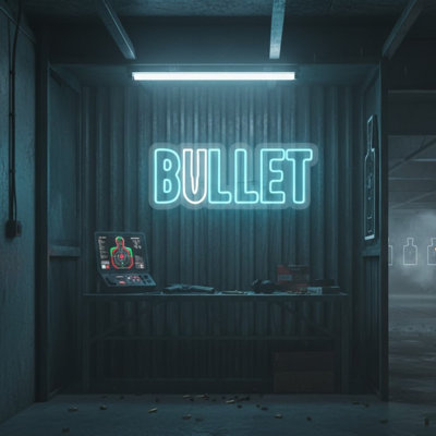 | Bullet Neon Sign | Crafted with Durable, Shatterproof Electric Blue Neon Tubing That Emits a Bright, Even Glow for Over 50,000 Hours of Continuous Use | 10x24 | Electric Blue