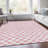 Machine Washable Indoor/Outdoor Xhevrie Pink Rug-1195003677