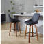 Tabouret de comptoir contemporain à hauteur fixe avec pivot-133677447-133677444