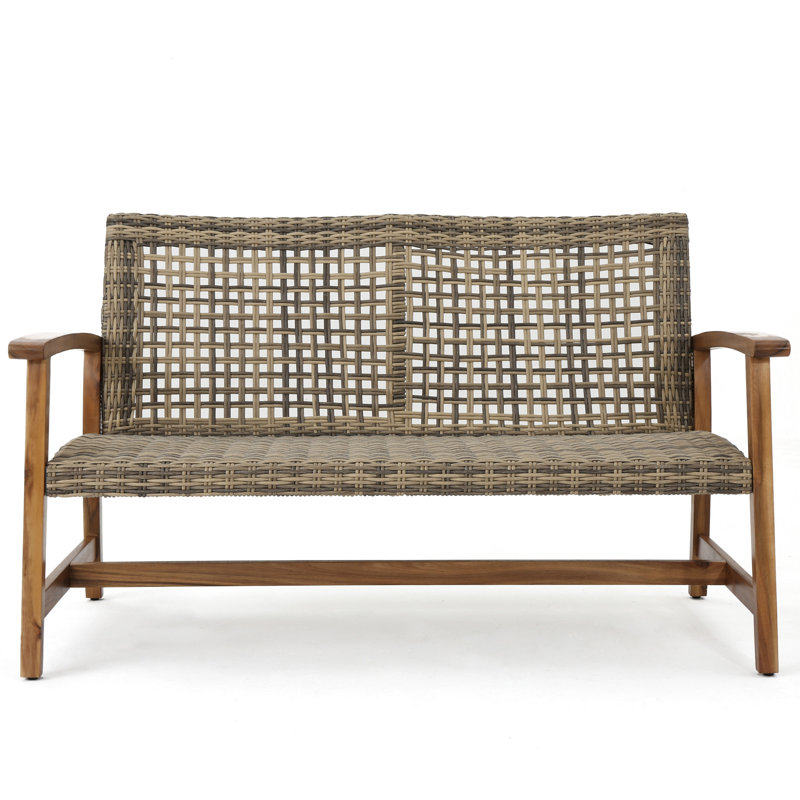 Wood And With Elegant Design Outdoor A Relaxing Comfortable Experience, Natural/Gray