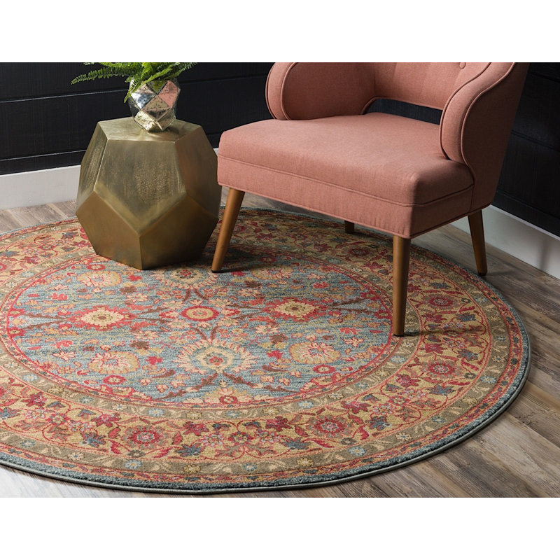 Stirling Oriental Indoor Rug, Round 6'