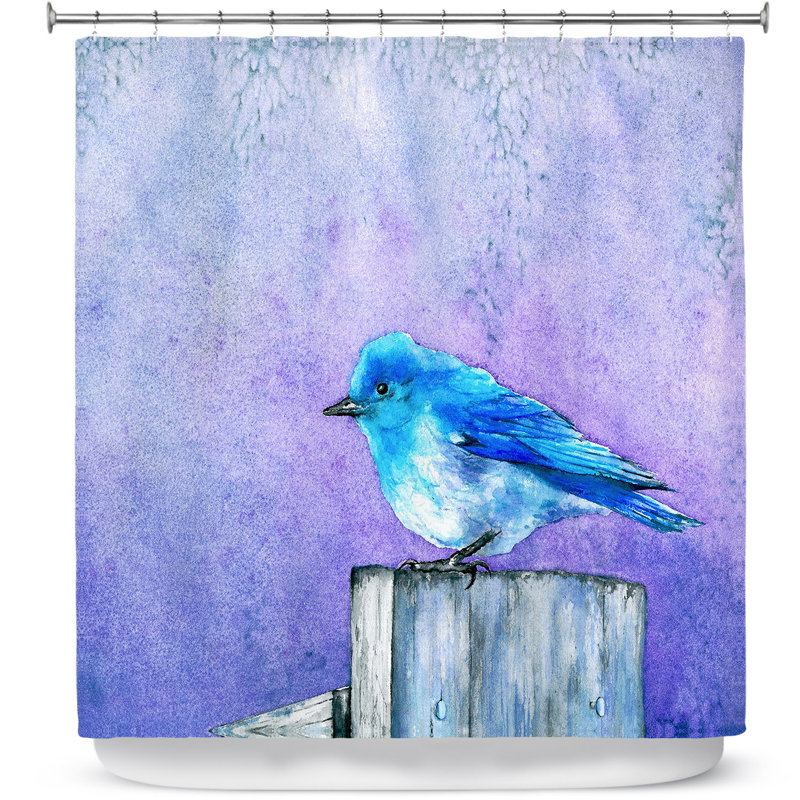 Rideau de douche simple oiseau bliss