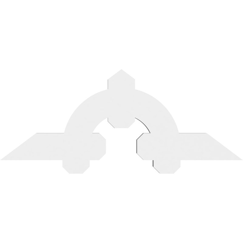Support de pignon en PVC de qualité architecturale Ericson, H 13,5 po x l 36 po (pas: 9/12), P 2 po x F 4 po