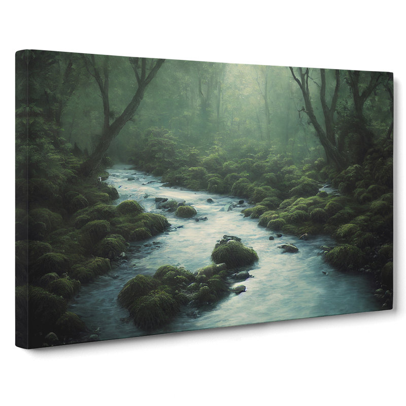 Amazing Forest Stream - Wrapped Canvas, 35cm H x 50cm W x 3cm D