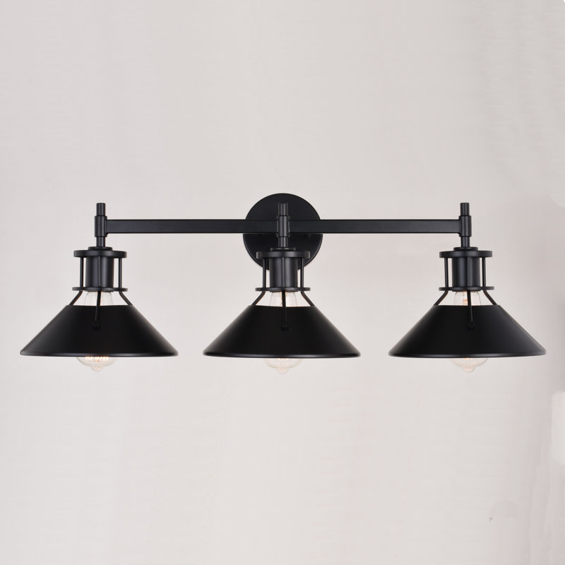 Éclairage de salle de bain à 3 lumières à intensité variable noir / blanc Halona