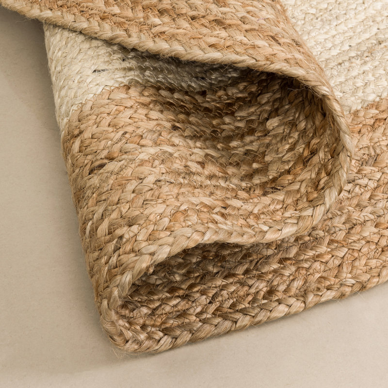 Kayleigh Hand-Braided Jute Area Rug, Round 8'