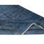 Tapis bleu uni 5,3 x 8,3 pi pour intérieurs contemporains, fabriqué à la main en Turquie