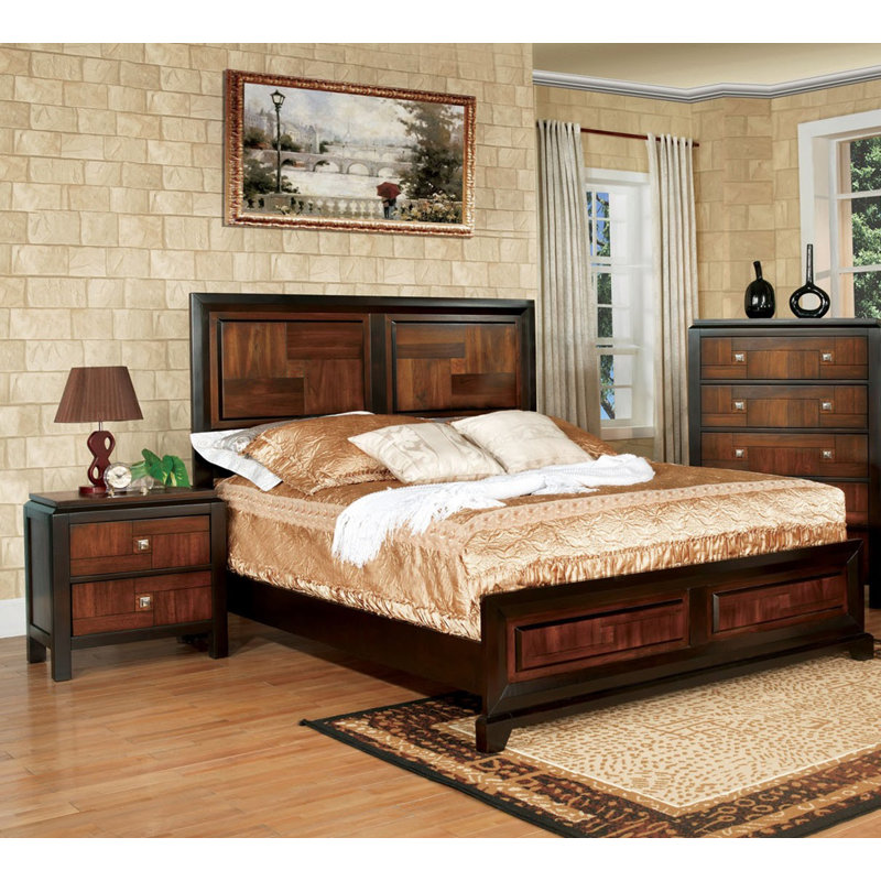 Flanning 24'' W Solid Wood Nightstand, Multicolor