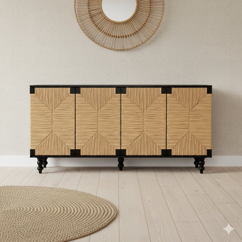 Buffet d'appoint avec rangement Natural Finish