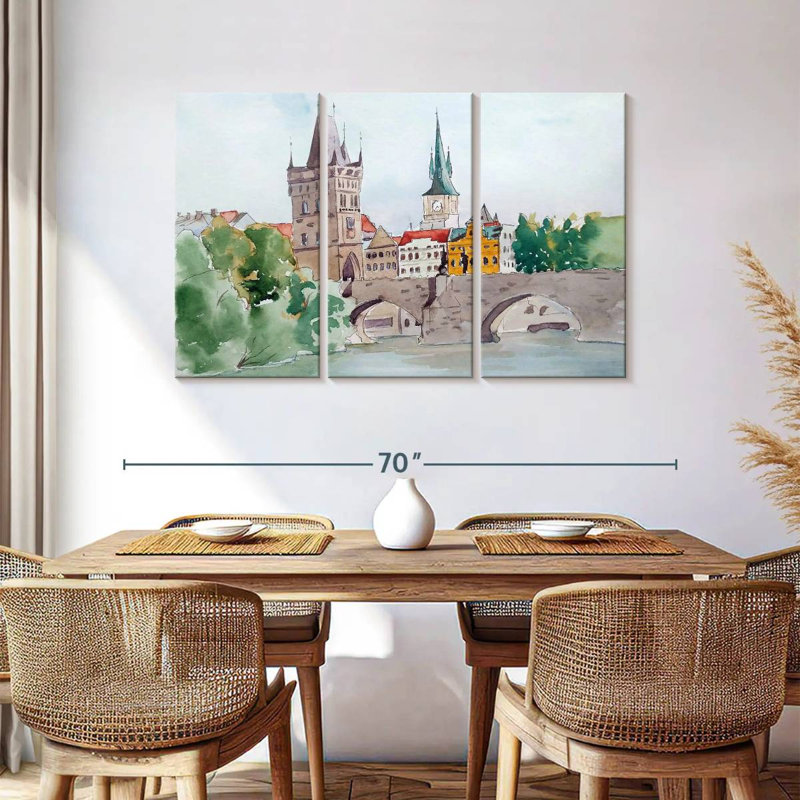 Rêve de Prague, H 36 po x l 57 po