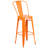 Toquerville Square Metal Indoor-Outdoor Bar Table Set with 2 Stools with Backs-22243634