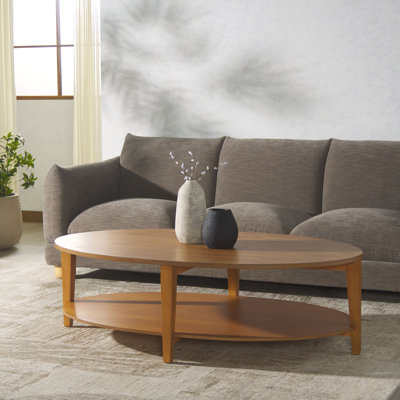 Leonardi Oval Wood Coffee Table