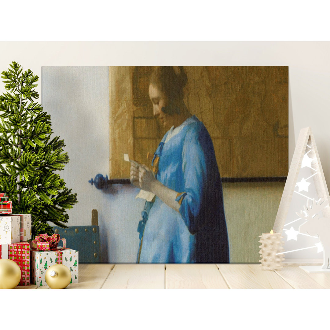 Girl Reading a Letter Canvas Wall Art, Vermeer Painting Print, Gallery Wrapped Canvas, Ready to Hang, Archival Ink, Home Decor