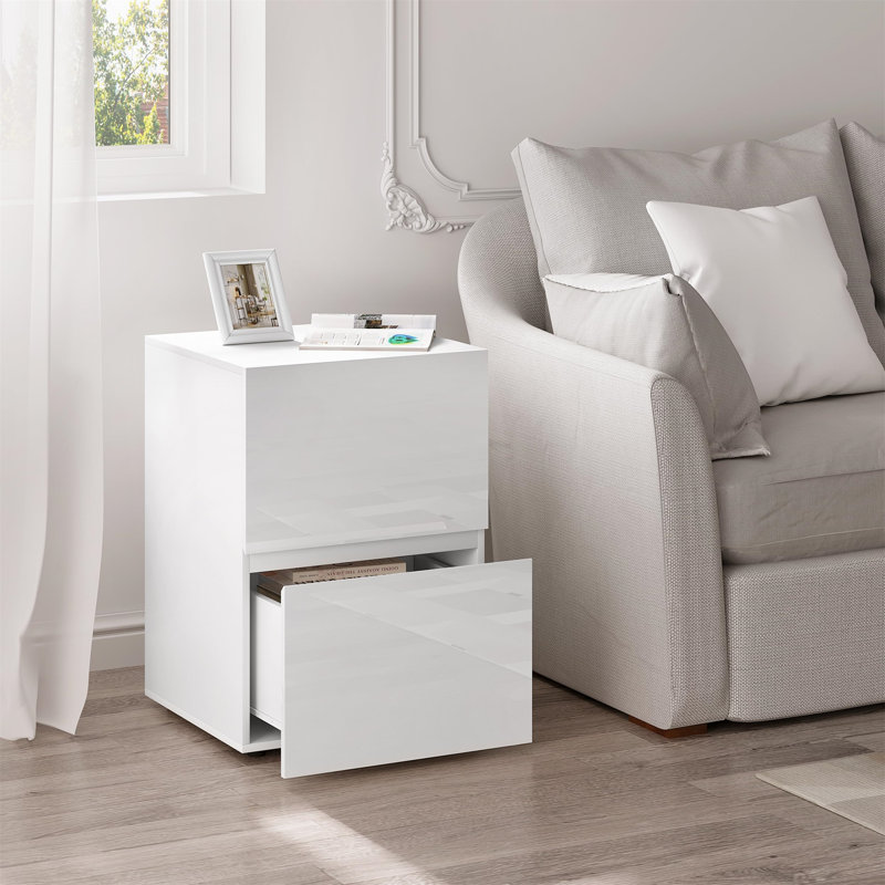 Navian 40cm W Manufactured Wood Bedside Table