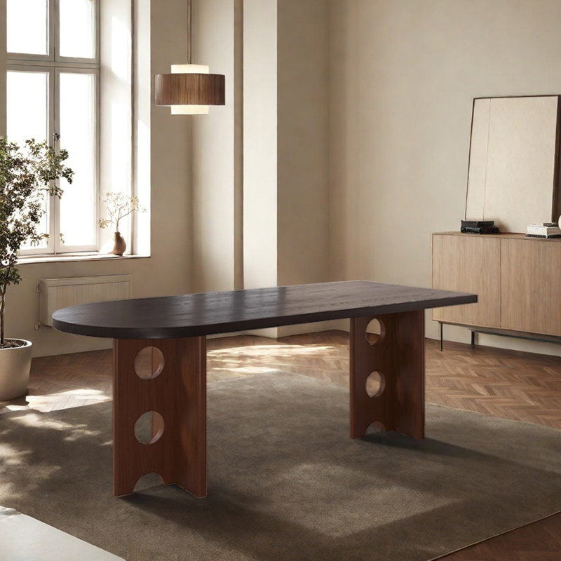 Table de salle à manger créative de style rétro, 29.52”H x 62.99”L x 27.55”W