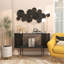 Metal Layered Disc Plate Home Wall Decor with Textured Circles-567555898