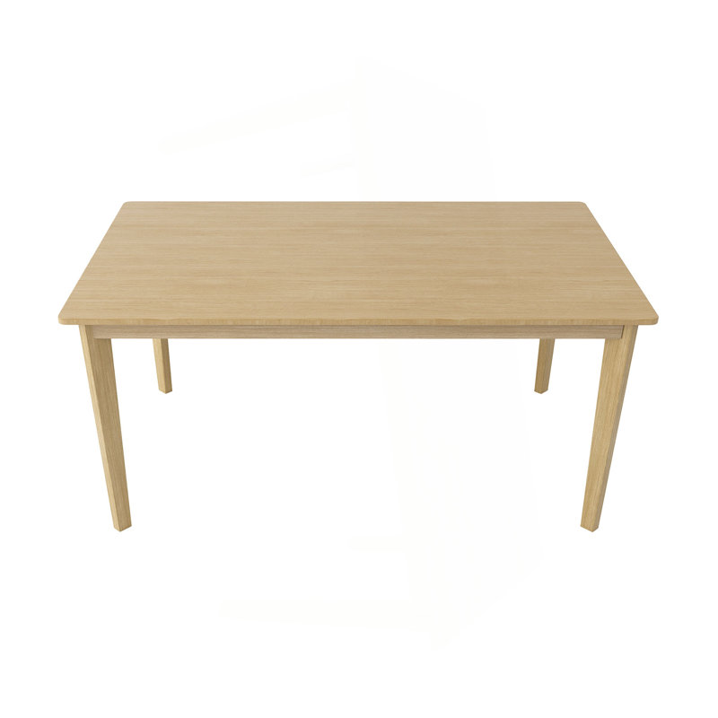 Modern Scandinavian Rectangular Wood Dining Table, Natural