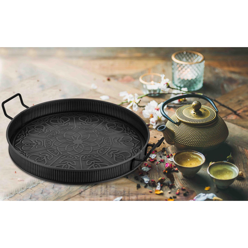 Ruqayyah Metal Tray, Black