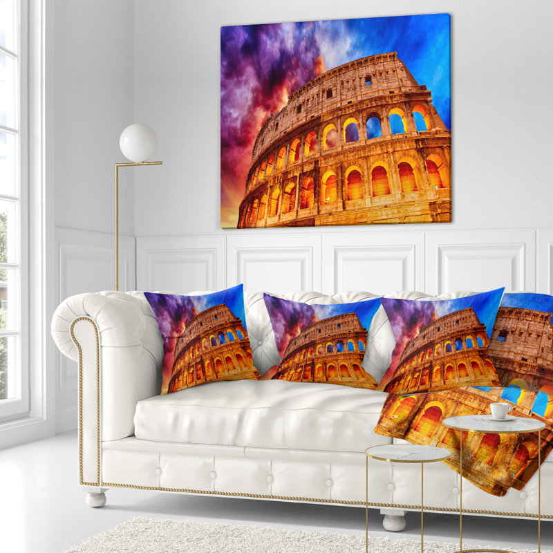 Coussin lombaire en italie studio photo colosseum rome
