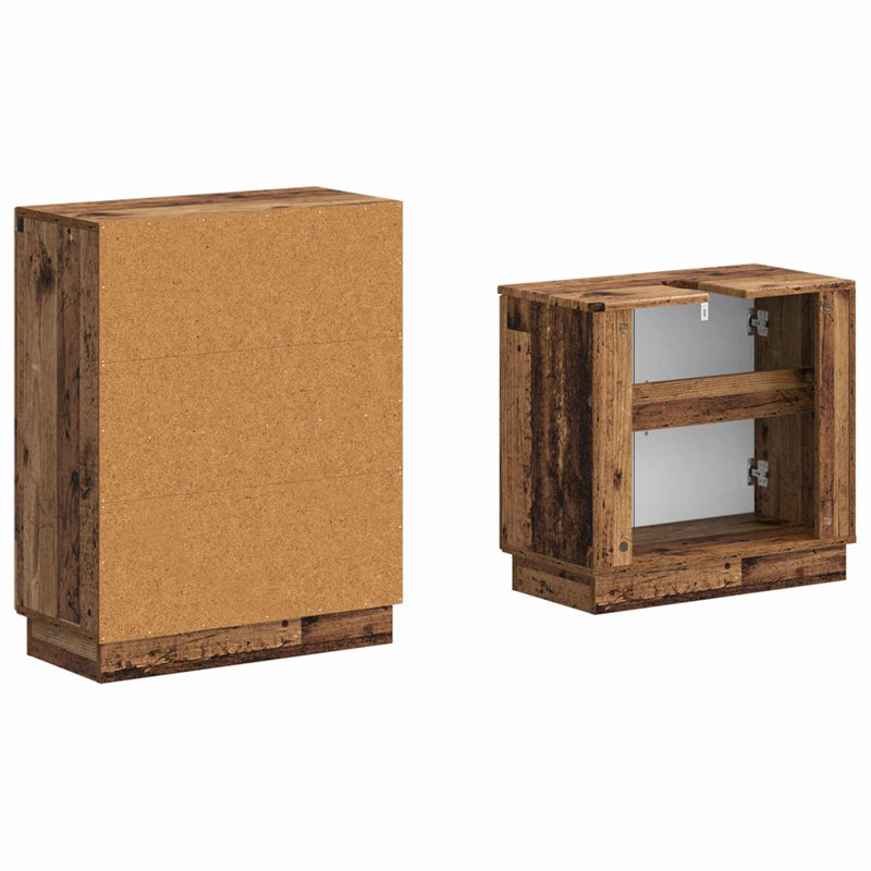 Bathroom Storage Furniture Set, Old Wood
