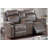 Contemporary Manual Motion Loveseat W Console 1Pc Couch Living Room Furniture Dark Coffee Breathable Leatherette-106769976