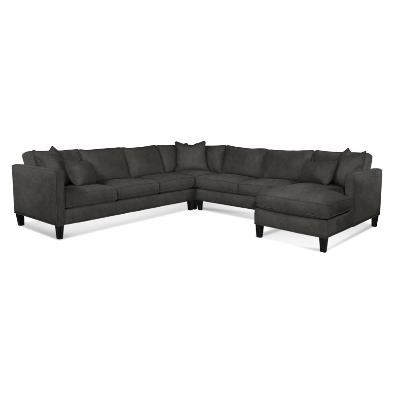 Sectional, Brown Geometric, 0456-33, Right Hand Facing, Black
