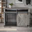 Wooden Dog Kennel With Storage And Disconnecting - Large Space, Grey Colour Crate Dissection Grey, Elegant Appearance