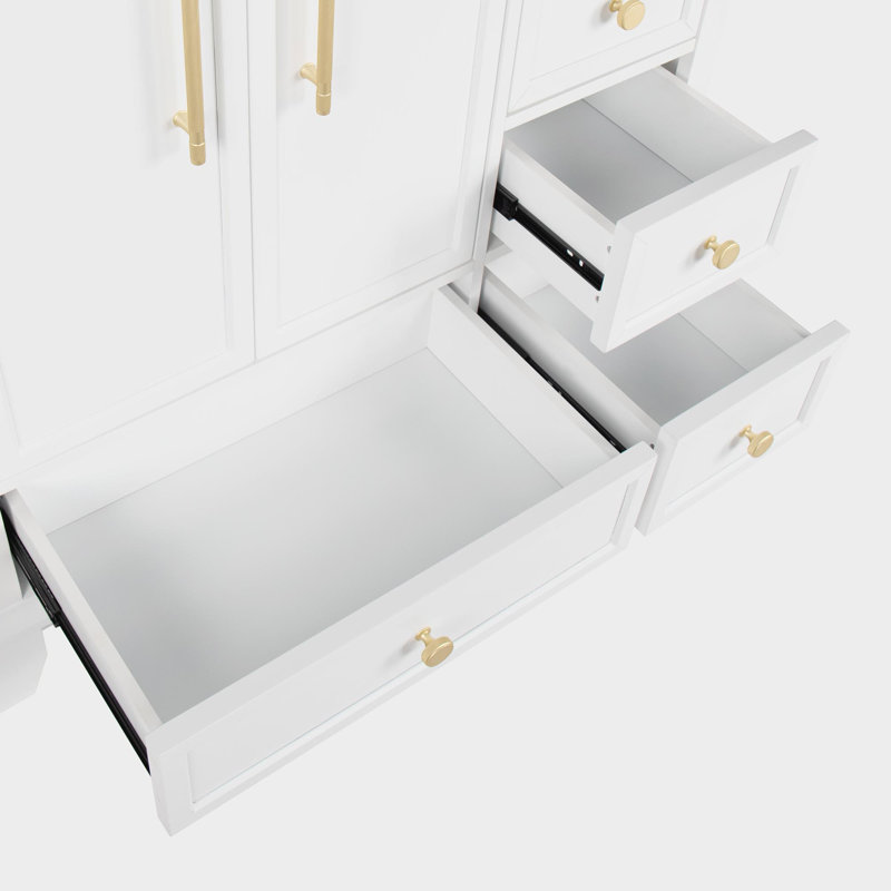 Armoire de salle de bain 35,6 ", seulement armoire, blanc, Blanc