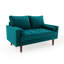 Canapé Masterson moderne, canapé en velours de 58 pouces pour le salon, coussins à ressorts, coussins modernes à assemblage facile avec coussin décoratif pour petits espaces-333266033