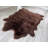 Faux Bison Skin Fur Shag Area Rug in Brown-95756309