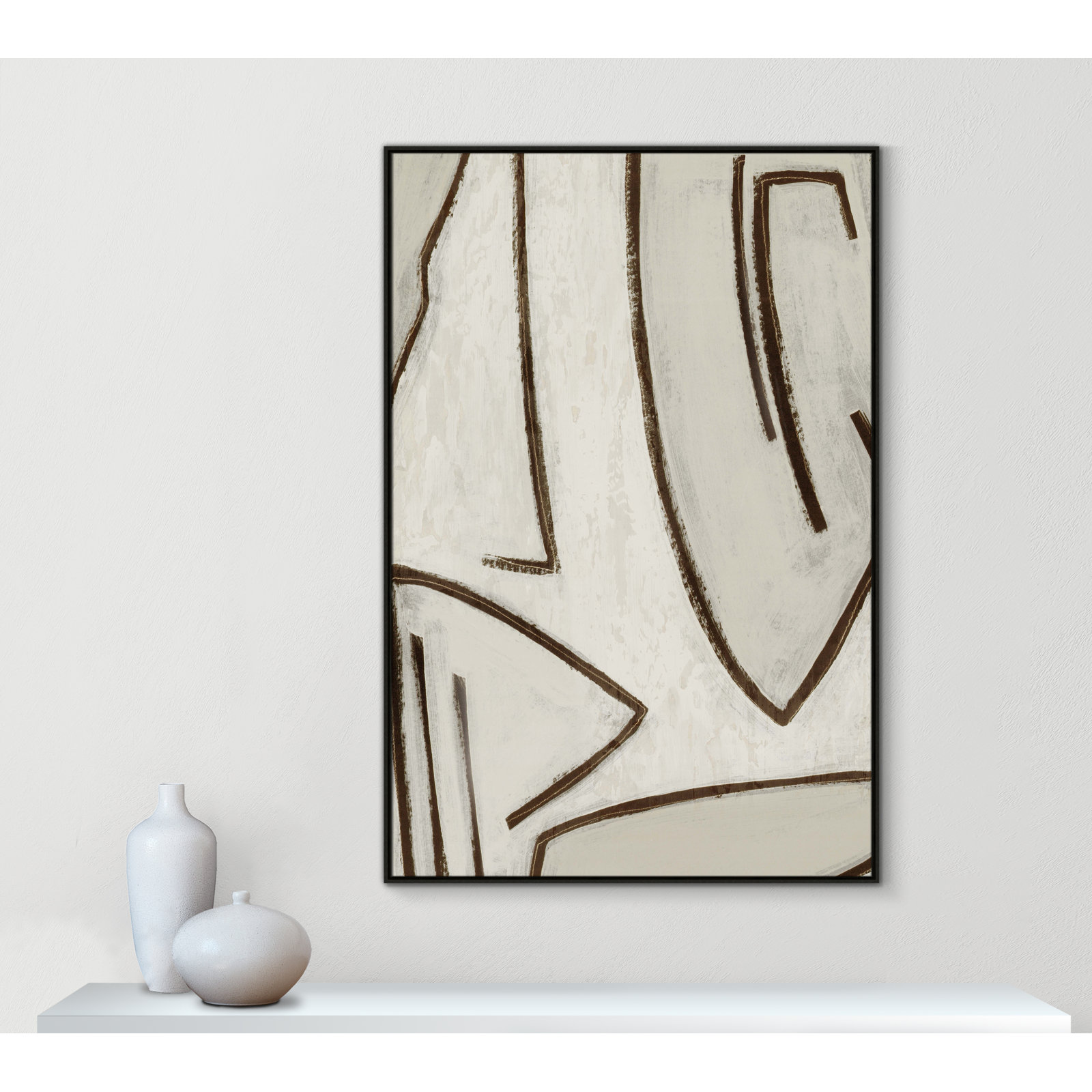 Line Work II, 41.5" W x 61.5" H, Espresso