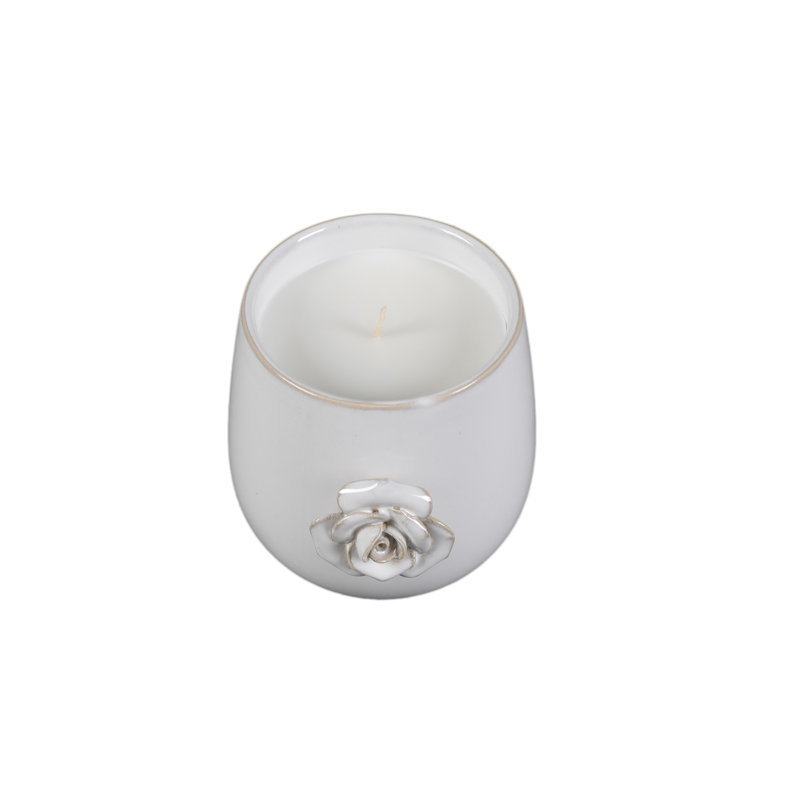 5" Ceramic Flower Candle  (20oz)