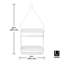 Serviteur de douche Flex avec 2 tablettes, tablette de baignoire et rangement pour salle de bain-21494952