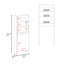 Au-dessus de l'armoire de toilette H 63 po, deux tablettes, porte double