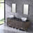 72.4'' Double Bathroom Vanity with Glass Top