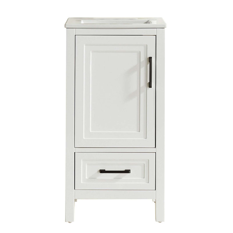 Meuble-lavabo simple autoportant de 18 po avec plateau entièrement assemblé