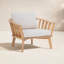 Chaise longue d'extérieur en bois massif Dacey