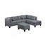 Canapé, chaise et repose-pieds 104,5 po, gris