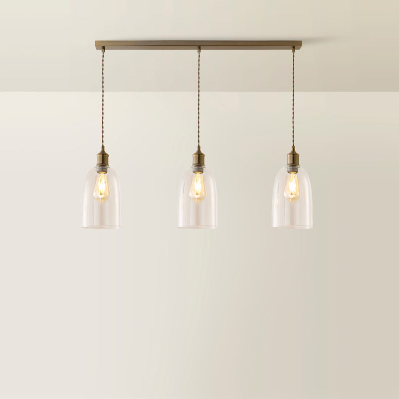 3 - Light Brushed Brass Pendant