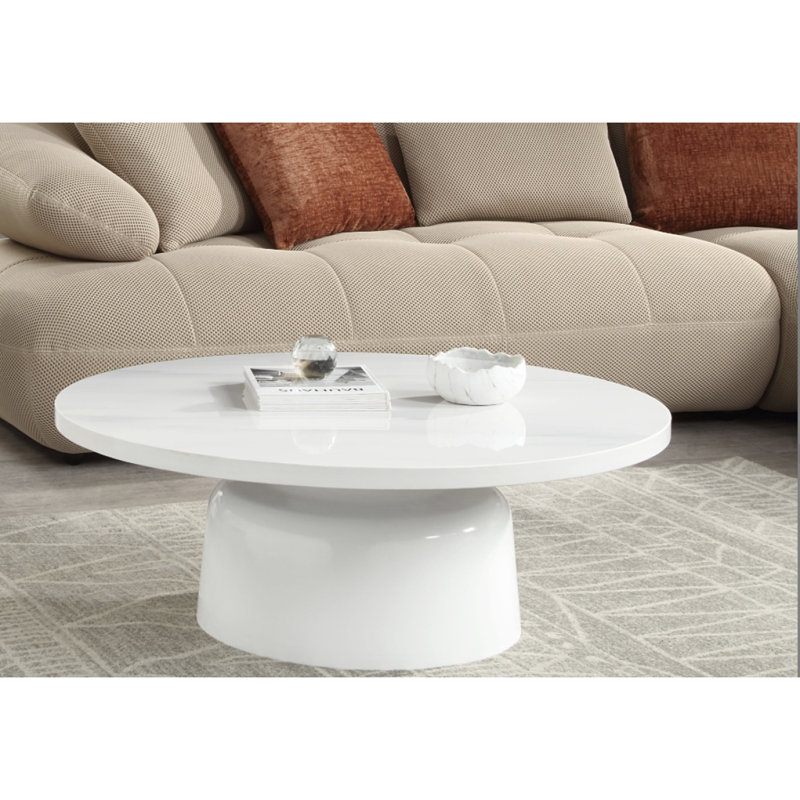 Table basse en marbre et blanc Zaid