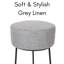 Tabouret de pieds rond en lin 13,75 po BirdRock Home