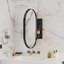 Pharmacie ovale avec miroir et tablettes réglables-1003489508