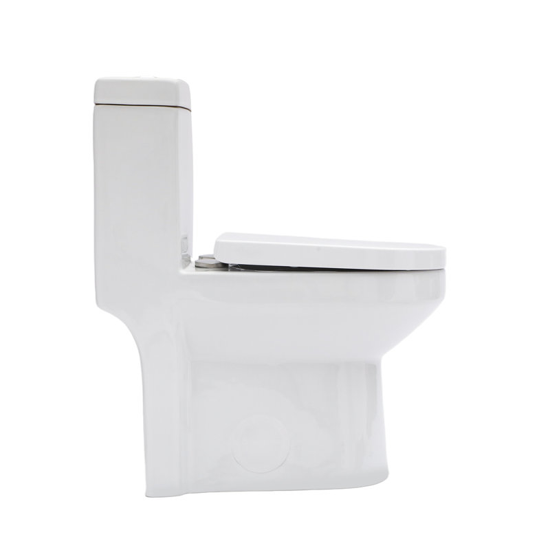 1.1/1.6 Dual Flush, Ceramic One Piece Toilet, 12 - Inch Rough In, Soft Closing Seat, Siphon Jet, 800G Map, Easy To Clean Polypropylene, Jet System, Hygienic &