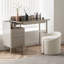 Solid + Manufactured Wood Accent Stool