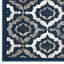 Kalinda Rustic Vintage Trellis Moroccan Blue/Brown Area Rug-26713126