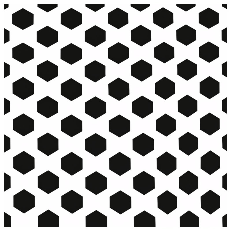 Coussins décoratifs noirs à motif hexagonal, 26 x 26 pouces