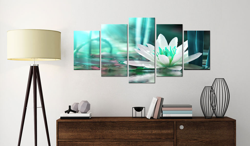 Leinwandbild - Turquoise Lotus