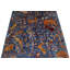 Tapis tribal turc bleu et multicolore 4 x 6
